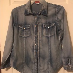Denim Shirt with option to roll sleeves!!